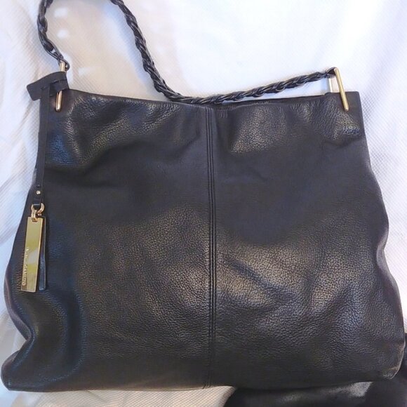 Vince Camuto Ruedi Leather Slouchy Hobo Bag in Black EUC - Picture 8 of 9
